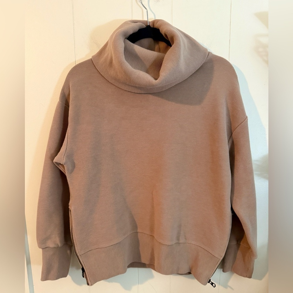 TRUTH BY REPUBLIC Beige Cotton Ribbed Knit Pullover Sweater Women's Size S